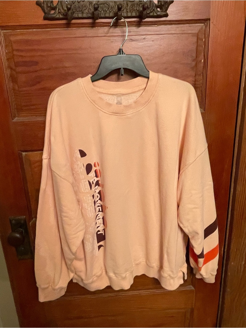 Free People FP Movement All Star Buti Logo Pullover peach pastel combo - - Picture 3 of 8